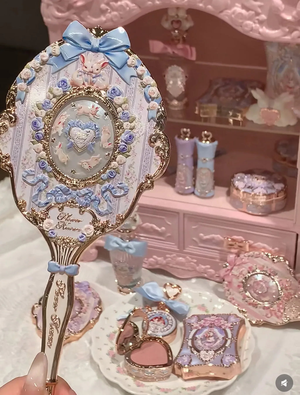 Strawberry Cupid Collection Hand Mirror