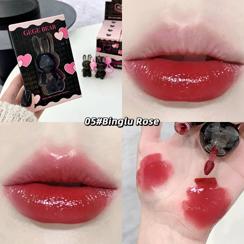 Gege Bear Rabbit Lip Cream & Gloss Keychain
