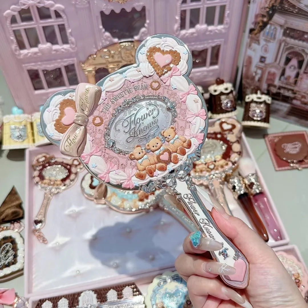 The Sweetie Bear Bunny Garden Collection Makeup Hand Mirror
