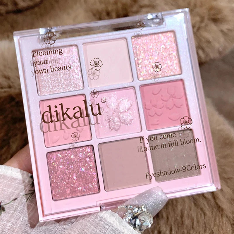 DIKALU 9-Color Sakura Eyeshadow Palette