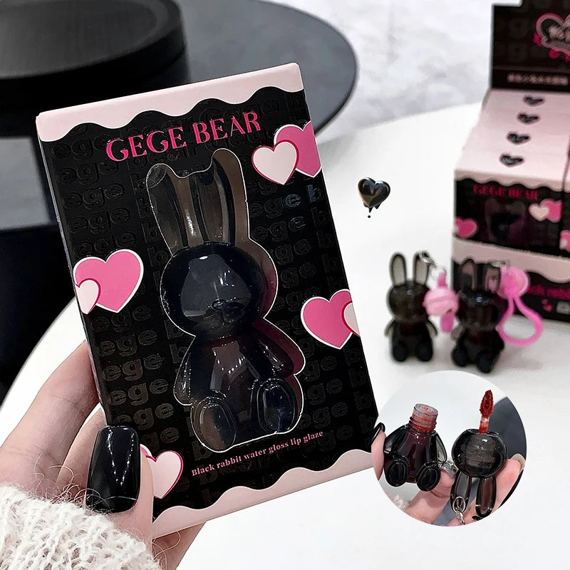 Gege Bear Rabbit Lip Cream & Gloss Keychain