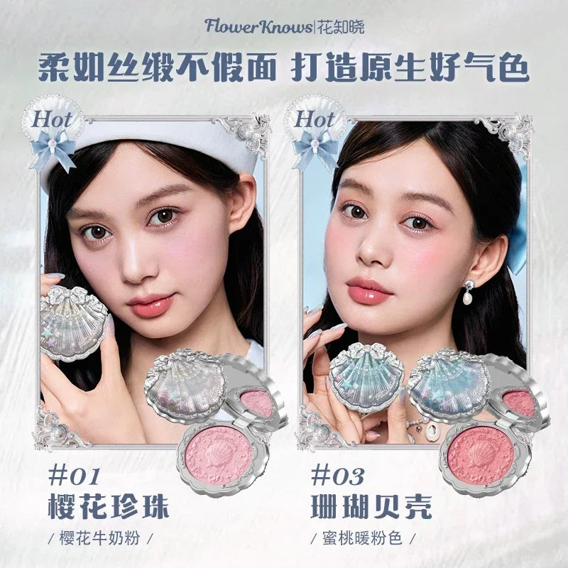 Shells Jewel Collection | Embossed Silk Satin Blusher