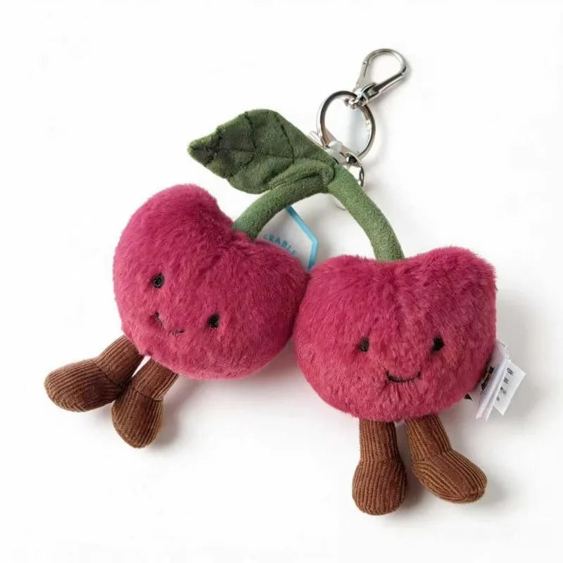 New Keychain Marshmallow, Cherry, Dragon, Rabbit, Coffee Cup, Teddy Bear, Soccer Ball, Turtle, Backpack Pendant Back-to-School