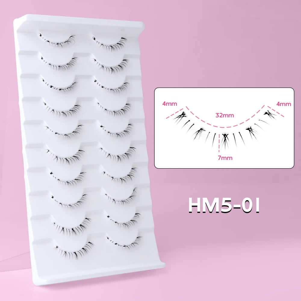 10Pairs Lower Manga Style Eyelashes