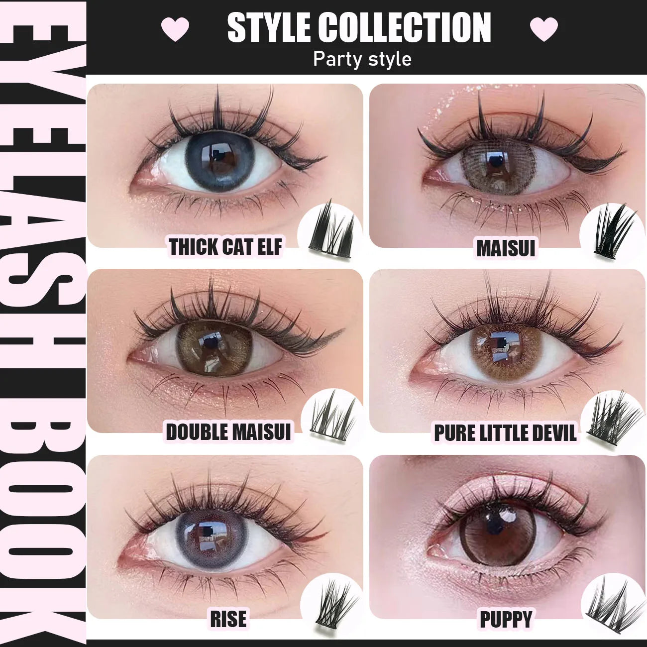 Professional Natural False Eyelashes | Individual Cluster Lashes