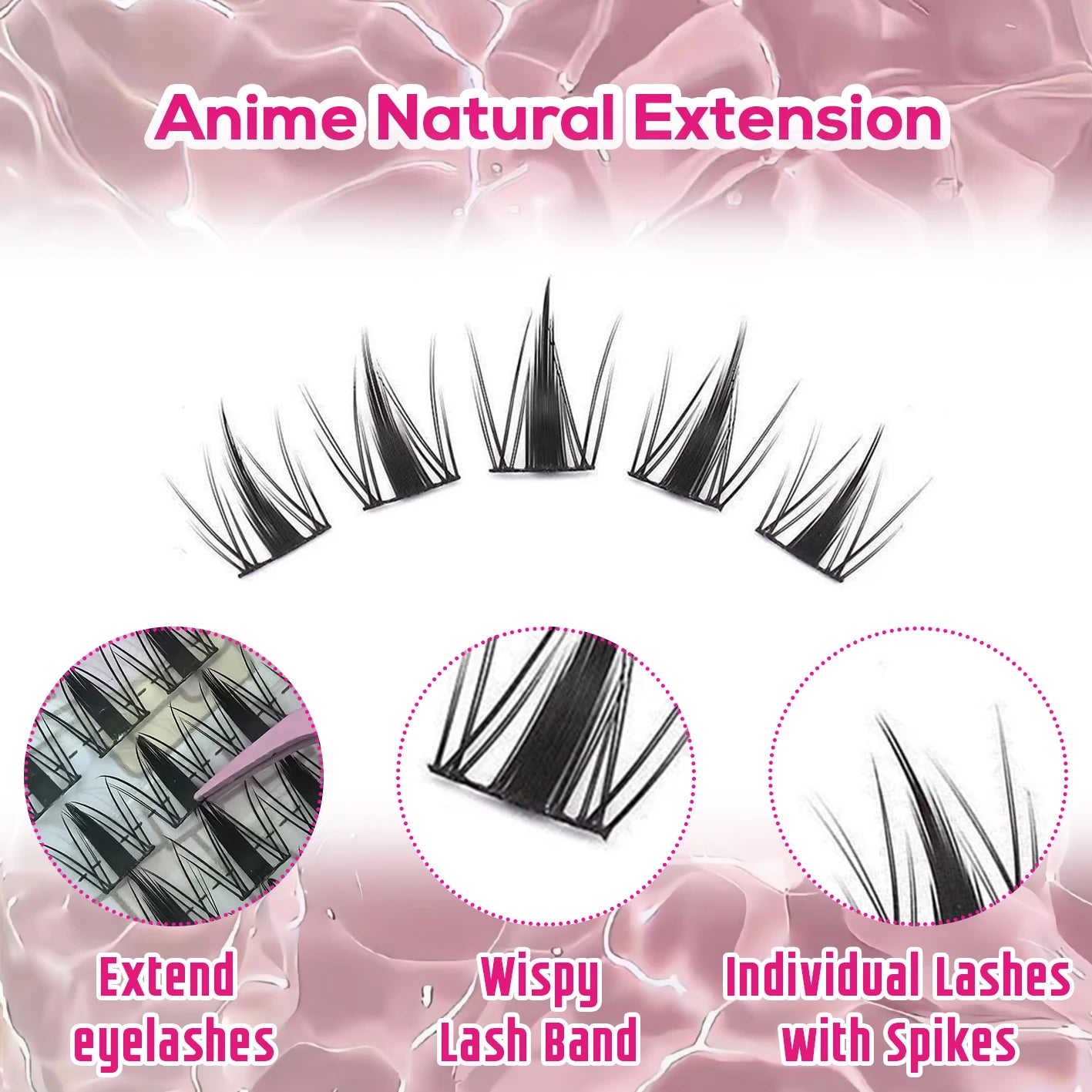 140 Cluster Korean-Style False Lash Extension Kit