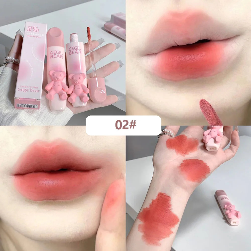 Gegebear Bear Lip Glaze Matte Velvet Lipstick