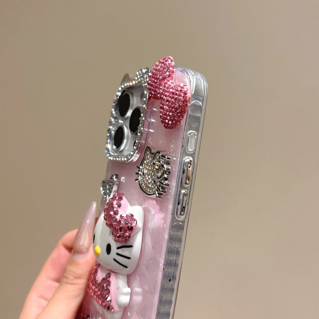 Luxury Cute Pink Diamond Hello Kitty Phone Case