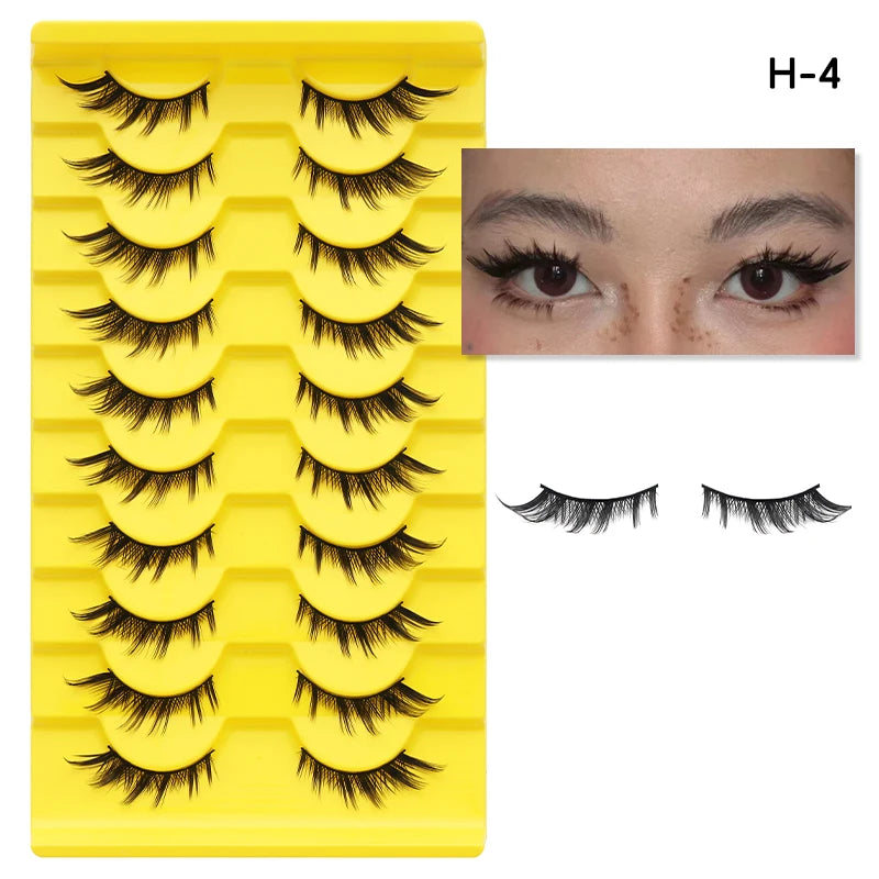 DINGSEN 10 Pairs Anime Eyelashes