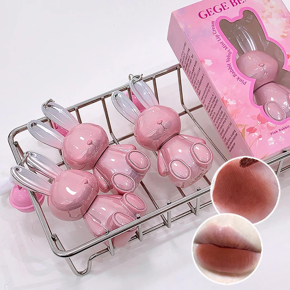Gege Bear Rabbit Lip Cream & Gloss Keychain