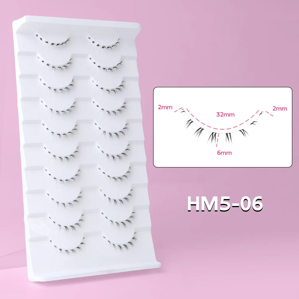 10Pairs Lower Manga Style Eyelashes