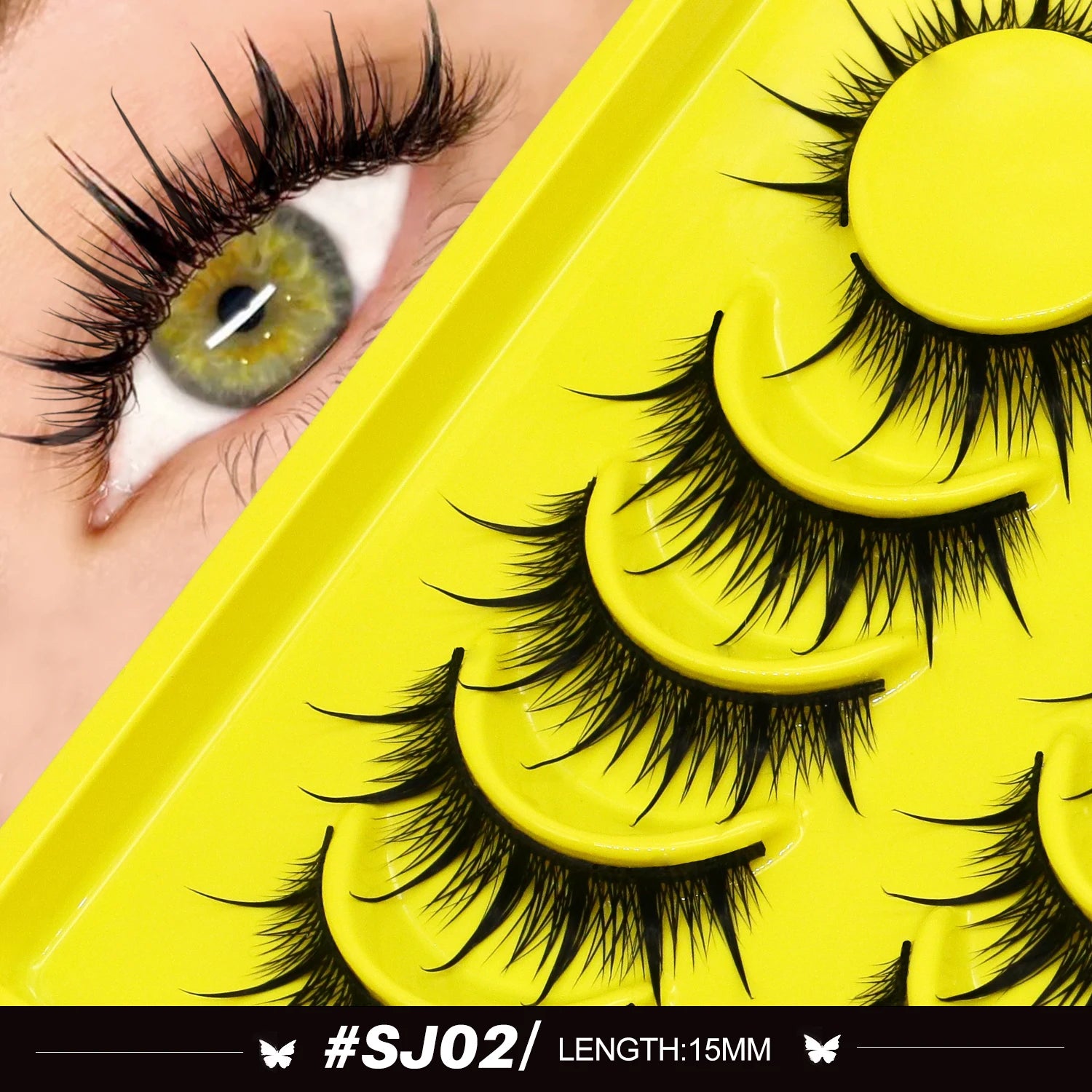 Lasvirey Cat Eye 3D Faux Mink Lashes