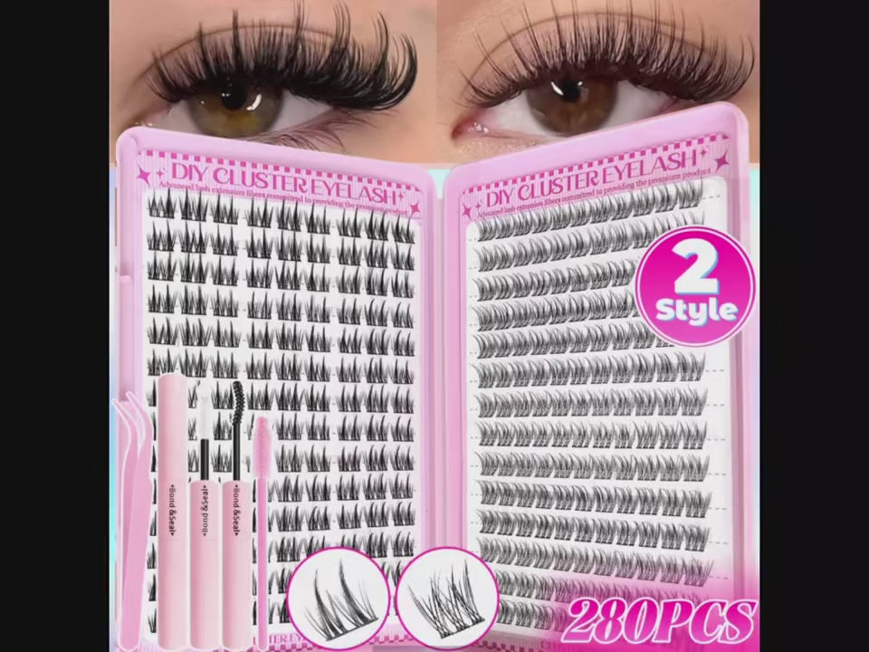 140 Cluster Korean-Style False Lash Extension Kit