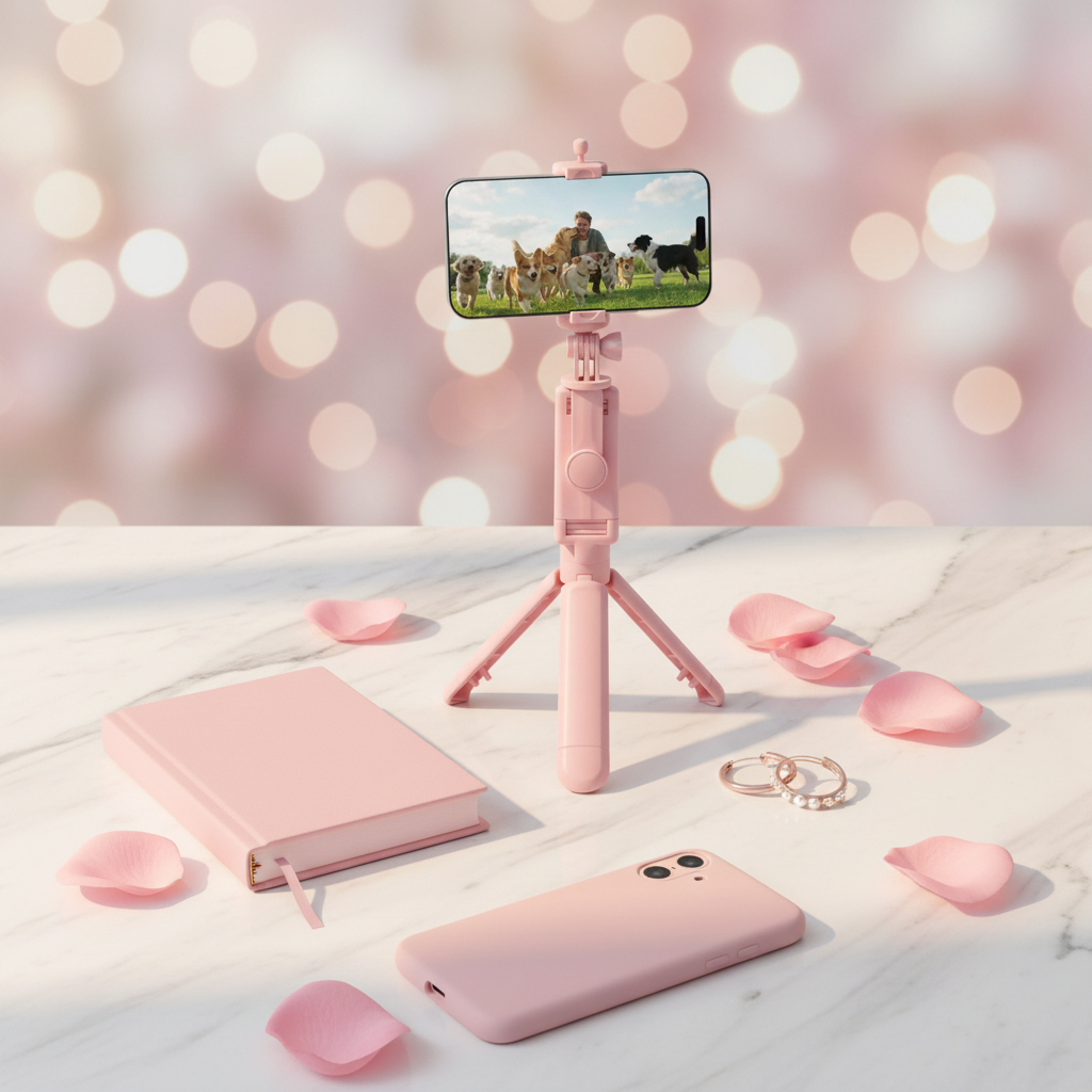 Wireless Selfie Stick Aesthetic Lifestyle